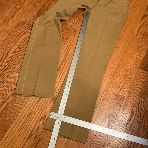 St. Emile Trousers with Stitching Detail, Tan, Front Zip, Side Pockets, Sz 4 - Picture 13 of 13